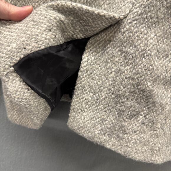 BA&SH Jacket Womens Small Gray Wool Blend Charly Lady Coat Oversized Gray Knit - Picture 10 of 10